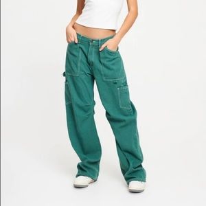 RELIST - LIONESS MIAMI VICE PANT  FOREST GREEN